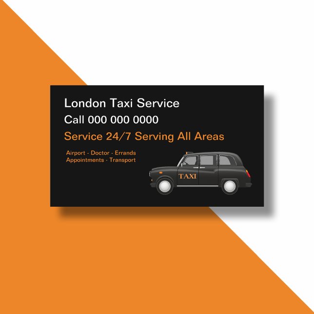 Cartão De Visita UK London Taxi Service (Criador carregado)