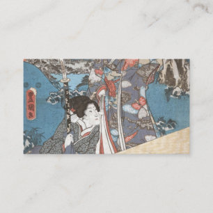 Cartão De Visita Ukiyo-e geisha, uma safra japonesa