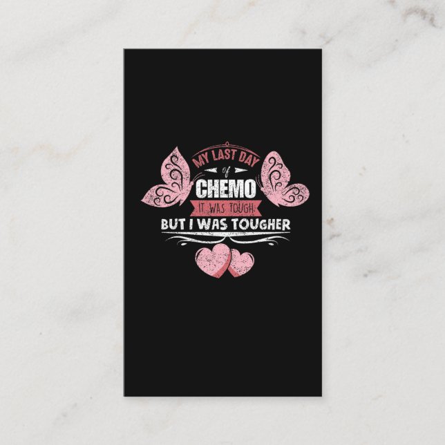 Cartão De Visita Último Dia De Quimio - Última Radiação De Tratamen (Frente)