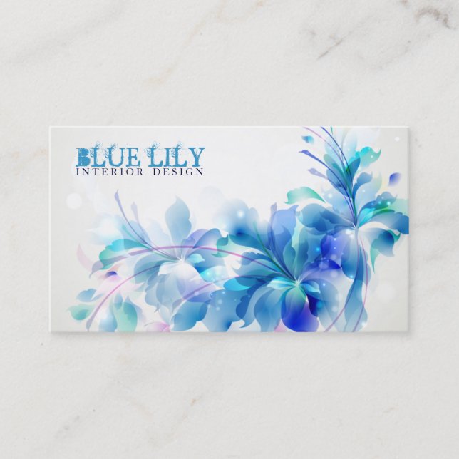 Cartão de visita Ultramarine do lírio (Frente)