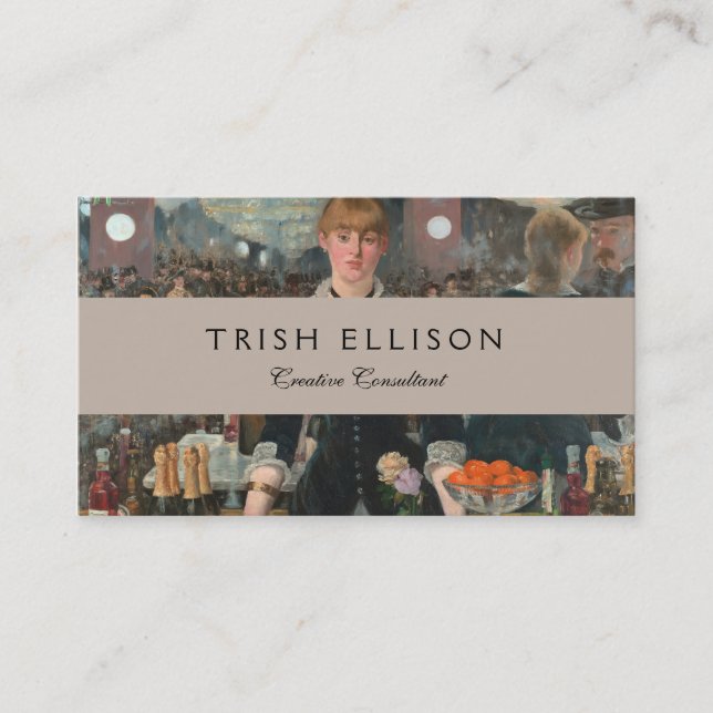 Cartão De Visita Um Bar no Manet Folies-Bergère Edouard (Frente)