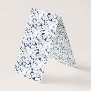 Cartão De Visita um fundo branco e azul com um padrão