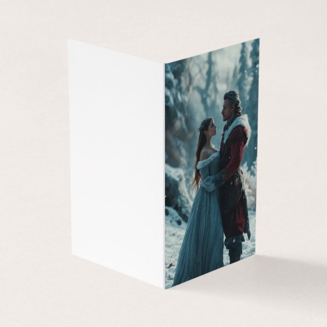 Cartão De Visita Um homem e uma bela imagem de menina (Exterior)