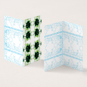 Cartão De Visita um monte de flores verdes em um fundo branco