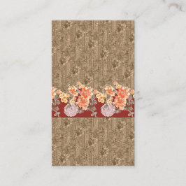 Cartão De Visita Um padrão floral vintage com um intricado desi cas