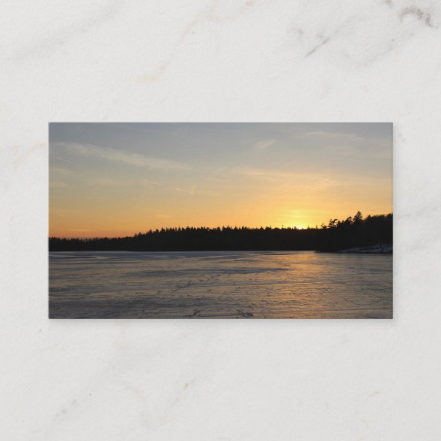 Cartão De Visita Um por do sol congelado (Frente)