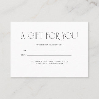 Cartão De Visita Um presente para você