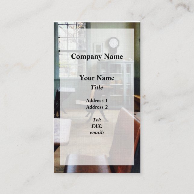 Cartão De Visita Uma escola de uma sala (Frente)