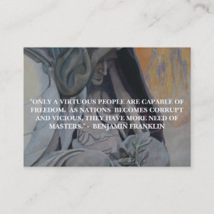 Cartão De Visita "Uma nação do poço - homens informado. "- Cart