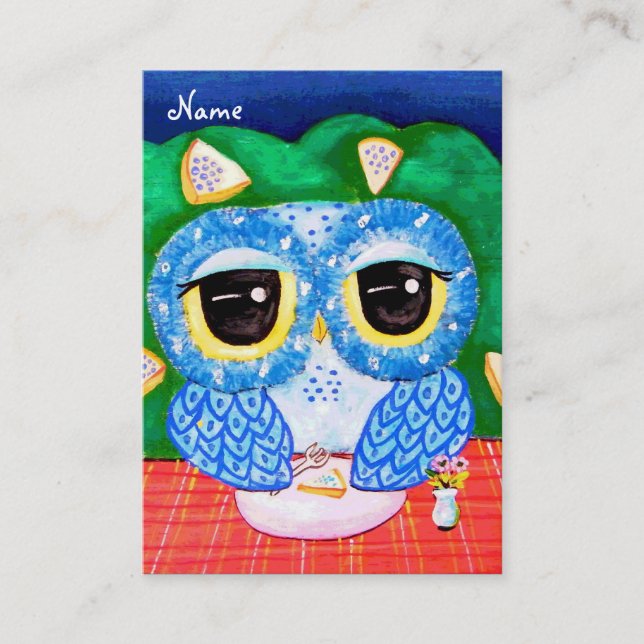 Cartão De Visita Uma noite do mirtilo (Frente)