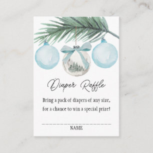 Cartão De Visita Uma Placa Raffle Fralda Chá de fraldas Feliz
