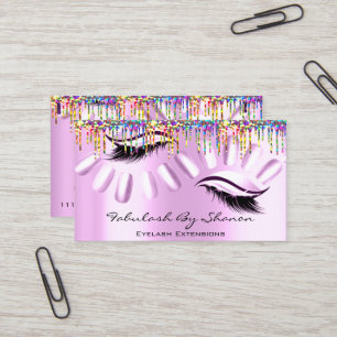 Cartão De Visita Unhas De Artista De Maquiagem Eyelash Drives Real