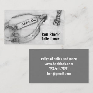 Cartão De Visita Unhas de Data de Bloqueio Relic Railroad de Detecç