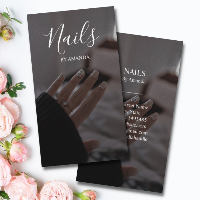 Cartão De Visita Unhas De Luxo Beleza De Arte De Nyler Salon Manicu (Criador carregado)