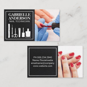Cartão De Visita Unhas de manicure pintadas  Salão de unhas