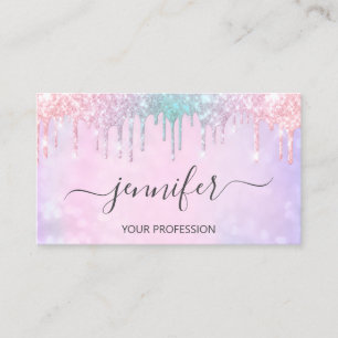 Cartão De Visita Unhas Holográfica de Makeup Glitter Lash Hair