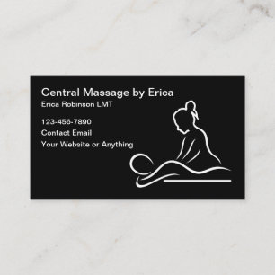Cartão De Visita Única Terapia de Massagem Licenciada