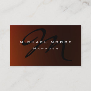 Cartão de visita Único Vermelho Laranja Browny Mon