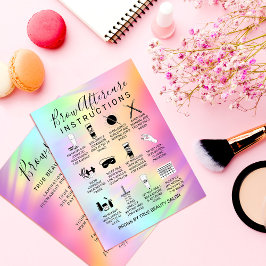 Cartão De Visita Unicorn Holographic Brows Pós-Cuidados Comerciais