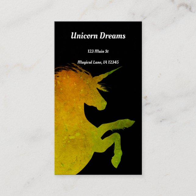 Cartão De Visita Unicórnio (Frente)