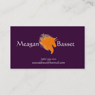 Cartão De Visita Unicórnio no fogo