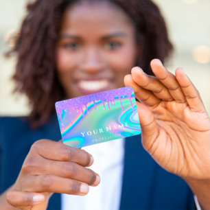 Cartão De Visita Unidades do Unicórnio do Unhas Holograph do Profe