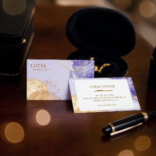 Cartão de visita Universo Puro do Ouro de Luxo