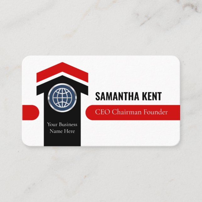 Cartão De Visita Upwards Successful Arrowhead Chairman (Frente)