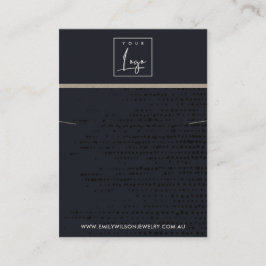 CARTÃO DE VISITA URBAN BLACK KRAFT DOTS NECKLACE BRACELET EXIBIÇÃO