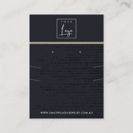 Cartão De Visita URBAN BLACK KRAFT DOTS NECKLACE EARRDisplay