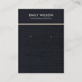 CARTÃO DE VISITA URBAN BLACK KRAFT DOTS STUD EARRING DISPLAY CARD