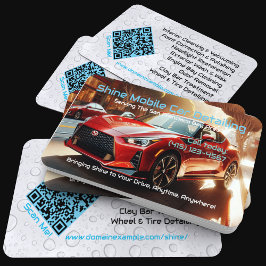 Cartão De Visita URL do Código QR do Automóvel Moderno com Desejo M