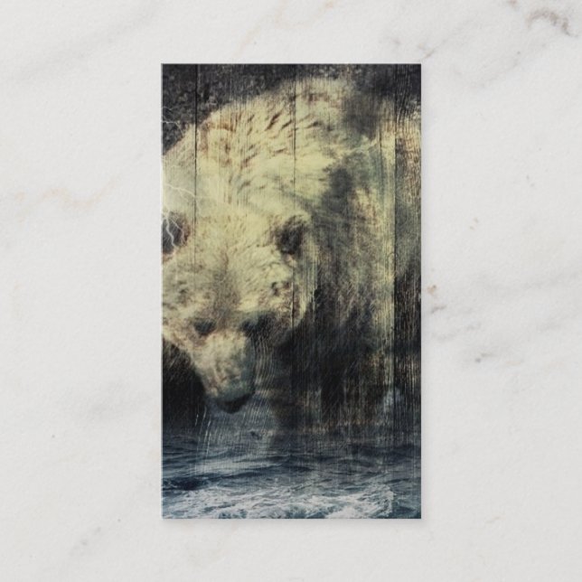 Cartão De Visita Urso de urso ocidental primitivo da floresta do (Frente)