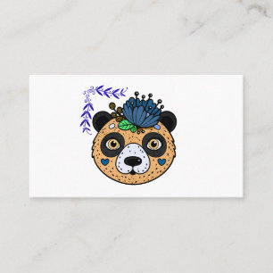 Cartão de Visita Urso Floral