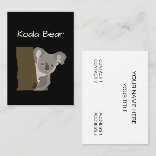 Cartão De Visita Urso Koala Animal Vida Selvagem