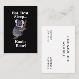 Cartão De Visita Urso Koala Engraçado
