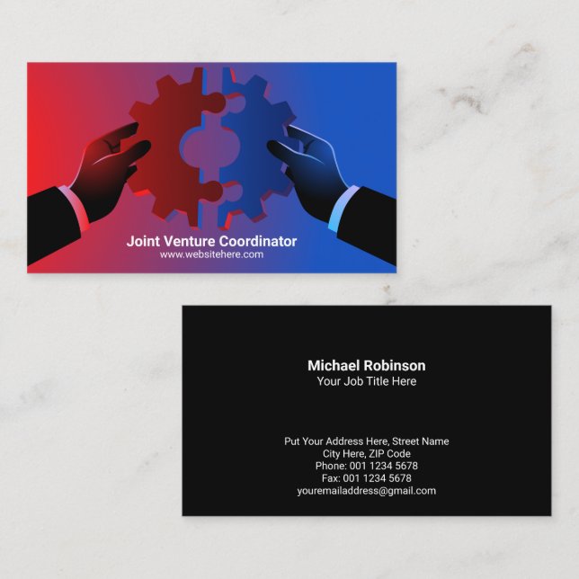 Cartão De Visita Ursos | Conceito de Colaboração de Aquisições de F (Frente/Verso)