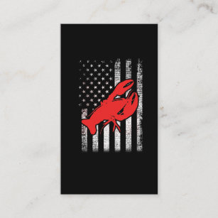 Cartão De Visita US Flag American Seafood Fish Lover
