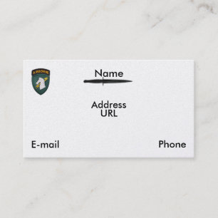 Cartão De Visita USASOC 1ruas especiais ops SOCOM veterans vets pat