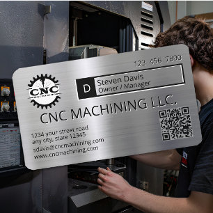Cartão De Visita Usinagem CNC, Oficina Mecânica de Precisão