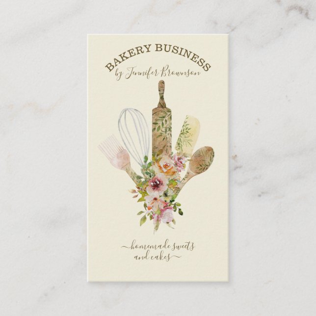 Cartão De Visita Utensílios cozinheiros (Frente)