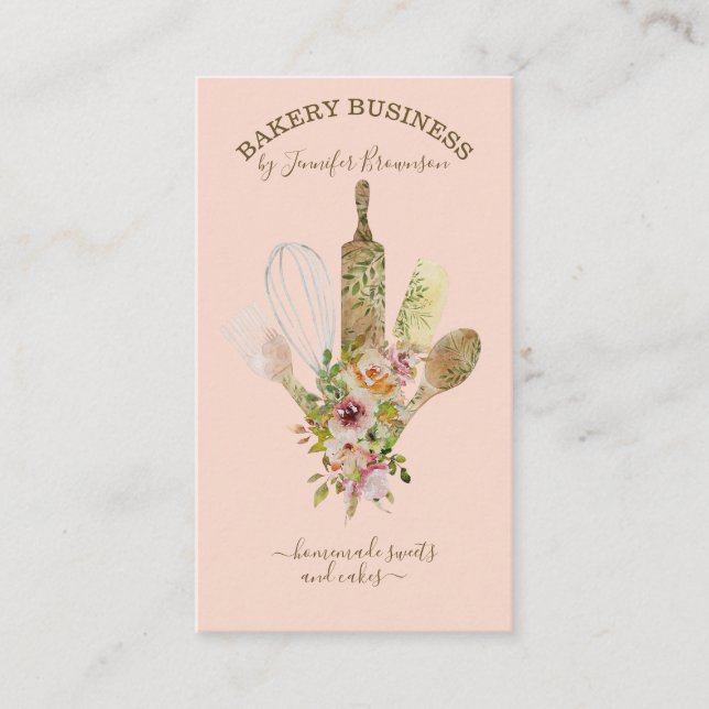 Cartão De Visita Utensílios cozinheiros cozinheiros cozinheiros coz (Frente)