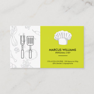 Cartão De Visita Utensílios de restaurante Chefe Executivo Propr