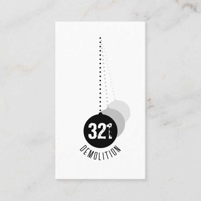 Cartão de visita v2 do especialista em demolição (Frente)