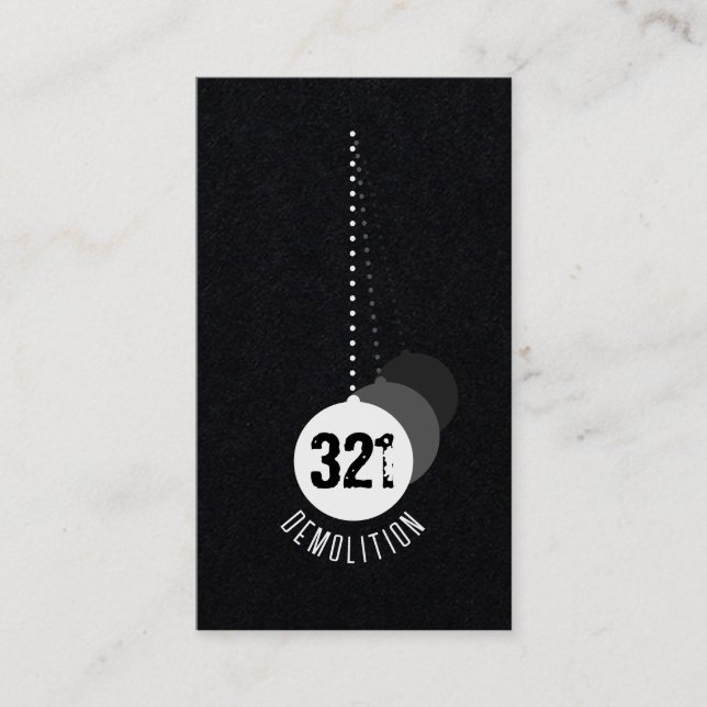 Cartão de visita v4 do especialista em demolição (Frente)