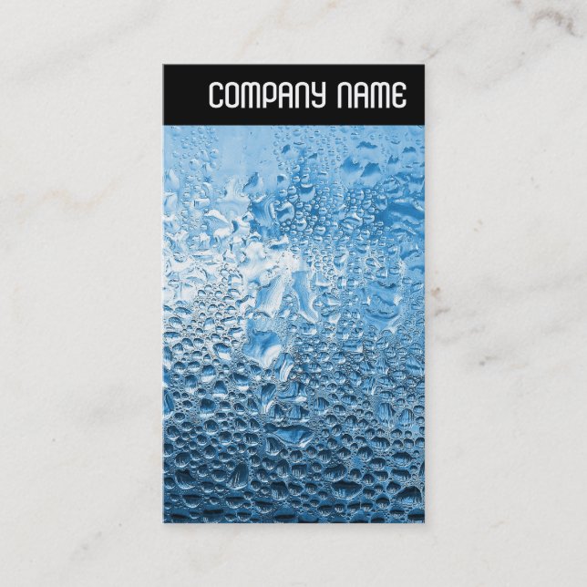 Cartão De Visita V Cabeçalho - Água Azul (Frente)