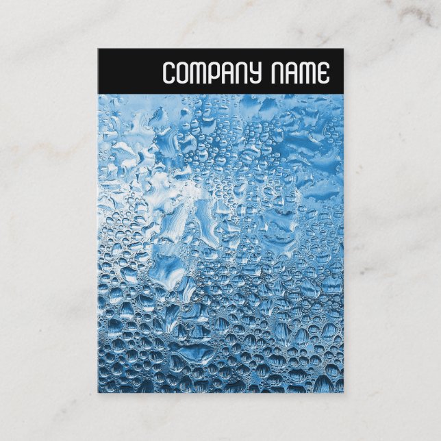 Cartão De Visita V Cabeçalho - Água Azul (Frente)