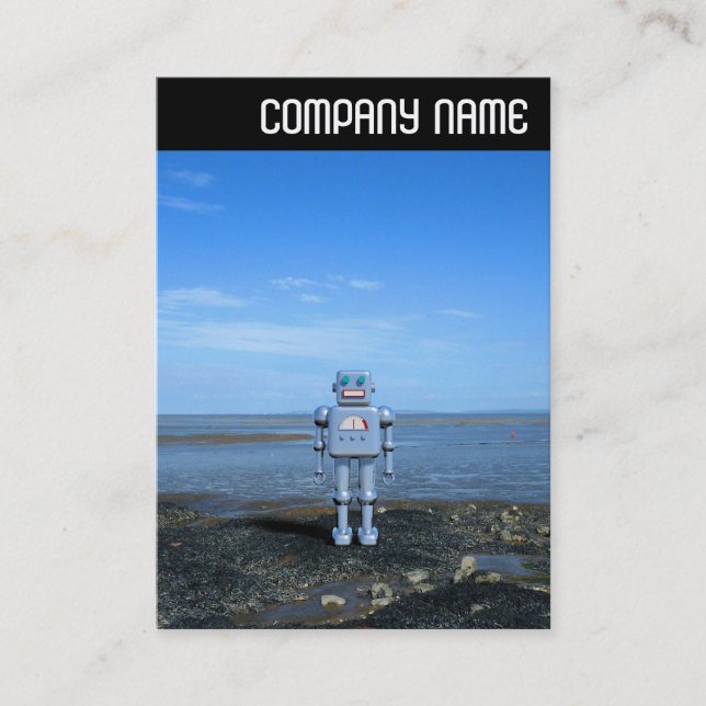 Cartão De Visita V Cabeçalho - Ao lado da costa (Frente)