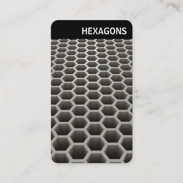 Cartão De Visita V Cabeçalho - Braço de Perspectiva Honeycomb (Frente)