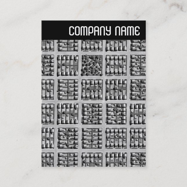 Cartão De Visita V Cabeçalho - Cidade Quadrada (Frente)